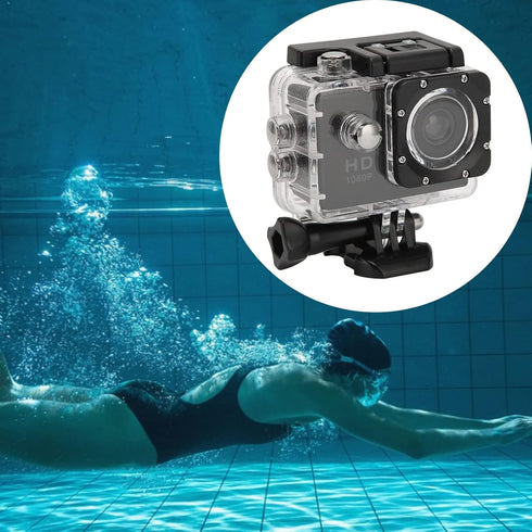 Waterproof Sports Camera - 2.0 Inch Action Camera, 4K 1080P Underwater Outdoor Sports Camera with 140 Degrees Wide