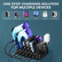 Charging Station for Multiple Devices - 75W 6 Port Charger with 3 PD 20W USB C Fast Charging Ports