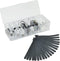Electronics Organizer with 7 Sections, Clear Acrylic Cable Storage Bin Box, Includes 20 PCS Reusable Cable Ties (7