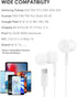 PALOVUE USB Type C Earbuds with Mic & Volume Control for Google Pixel, Samsung, OnePlus, Huawei, Sony, MacBook.
