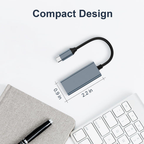 USB C to Ethernet Adapter, Driver Free RJ45 to USB C, 100Mbps Type-C Ethernet LAN Network Adapter for MacBook Pro/Air,