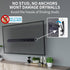 Antimbee 13-55 inch 400x400mm 100 lbs Studless Drywall TV Mount for TVs, No Stud TV Wall Bracket Max VESA up