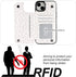 HAOPINSH iPhone 15 Plus Case Wallet with Card Holder, White Leopard Pattern Flip Folio PU Leather Case