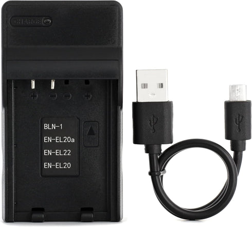 BLN-1 USB Charger for Olympus E-M5, E-P5, OM-D E-M1, OM-D E-M5, Pen E-P5 Camera and More