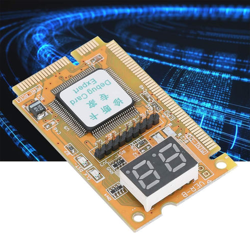 Bewinner Debug Card, Portable Computer Diagnostic Card Support Mini PCI Mini PCI-E LPC Bus Interface, Laptop Analyzer