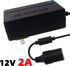 110V AC to DC 12V 2A Power Converter - 100V-250V AC Wall Plug to 12V DC Car Cigarette Lighter Socket Transformer