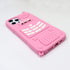 3D Cartoon Retro Love Heart Case for iPhone 12 Pro Max, Soft Silicone Rubber Cover, Pink