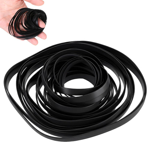 Sliverdew 50 Pcs Cassette Belts Recorder Rubber Belts Recorder Repair Maintenance Tape Machine