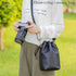 Drawstring Camera Bag, Soft Pouch with Thickened Flannel Lining for Mirrorless Cameras/Nikon/Canon/Sony/Fuji