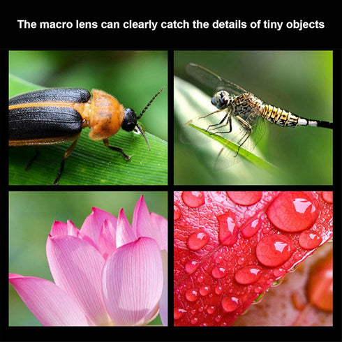 EBTOOLS 2 1 0.45x Angle+12.5X Phone Lens, in Clip on Wide Macro Lens, Universal HD Camera Lens Kits for Mobile Phones