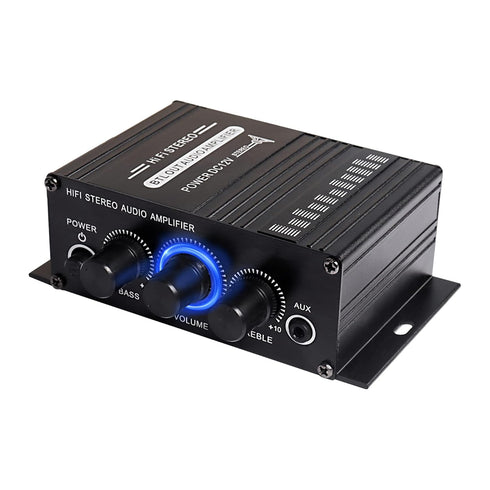XMSJSIY 12V HiFi Stereo Audio Amplifier for Car 2 Channel HiFi Bass