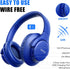 KVIDIO Updated Bluetooth Headphones Over Ear, 65 Hours Playtime, Wireless with Microphone, Foldable Lightweight, HiFi