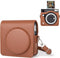 Protective Case for Fujifilm Instax Square SQ40 Instant Camera, Vintage PU Leather Bag with Adjustable Shoulder Strap
