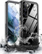 Hualele Waterproof Case for Samsung Galaxy S21, Built-in Lens & Screen Protector, Military Drop Proof (Black)