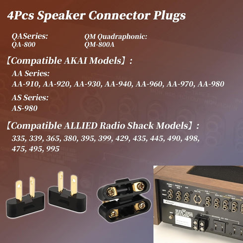 Pioneer Speaker Plug Connectors for SX-525 SX-626 SX-727 SX-828 SX-990 SX-1000 (4)