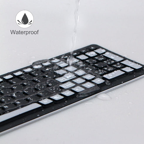 sungwoo Wireless Silicone Keyboard, 2.4GHz Wireless, Foldable Rollup Waterproof Dustproof Lightweight for Travel (Black)
