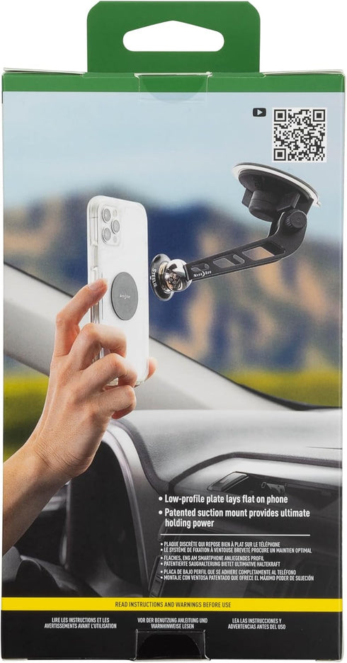 Nite Ize Steelie Windshield Kit, Magnetic Cell Phone Holder for Car Accessories, Sturdy Car Windshield Mount