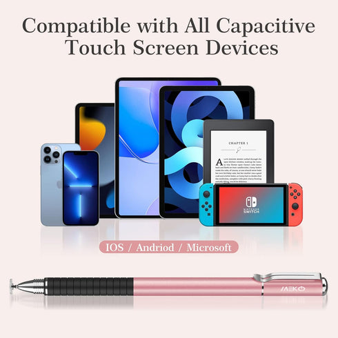 MEKO Stylus Pens for Touch Screens, 2 in 1 Universal Disc Stylus Pens for iPhone, iPad and All Capacitive Devices -