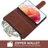 Asuwish Wallet Cover for Samsung Galaxy S21 5G 6.2 inch, Flower Leather Flip with Tempered Glass Screen Protector