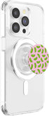 Green Pickle For Pickle Lover In Pink Pop Grip Funny And Cute Pickle Pattern Green Pickle In Pink For Girls PopSockets
