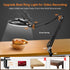 Evershop Upgrade Ring Light Overhead Phone Mount, 10” Circle LED Desk Ring Light with Stand for Video Recording