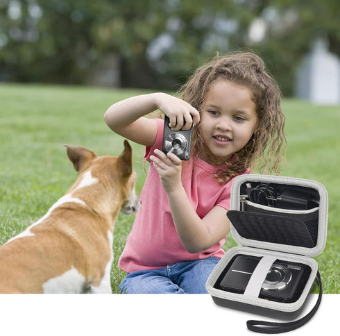 Boobowl Digital Camera Case - Compatible with Yifecial, Kodak Pixpro, Canon PowerShot ELPH 180/190, Kids Cameras, Black