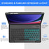 Keyboard Case for Samsung Galaxy Tab S9+ Plus 12.4 inch, 7 Colors Backlit, Magnetic Detachable, Bluetooth Connection,
