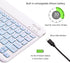 Ultra-Slim Bluetooth Keyboard, Portable Mini Wireless Rechargeable Keyboard for Apple iPad, iPhone, Samsung, Android,