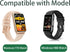 Mindrose Compatible Smart Watch Bands, 18mm Stainless Steel Metal Replacement Strap for H80 & Y70 Watches