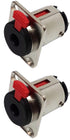 CESS 6.35mm 1/4 Inch Female Stereo TRS Audio Socket Jack Connector, Panel/Chassis Mount (2 Pack)
