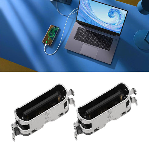 4PCS USB Type C Charging Port Connector Socket Compatible with Huawei Matebook D15 Boh-WAQ9R Replacement Parts