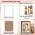 Xelsluthe 10 Pack 6,7,8,10, 11.6 Inch Picture Mats for Frames, Picture Frame Mats Core Bevel Cut Mat Board Show Kit
