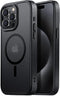 Tigowos iPhone 15 Pro Max Case - Shockproof, Matte Skin, 10FT Drop Resistant, MagSafe Compatible, Titanium Black.