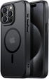 Tigowos iPhone 15 Pro Max Case - Shockproof, Matte Skin, 10FT Drop Resistant, MagSafe Compatible, Titanium Black.