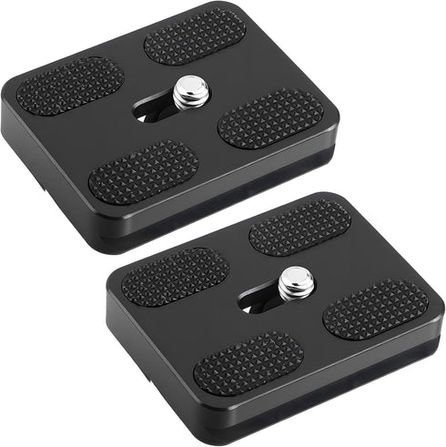 Skrfren 2 Pack Universal Tripod Plate, Tripods Quick Release Plate Set Aluminum Alloy