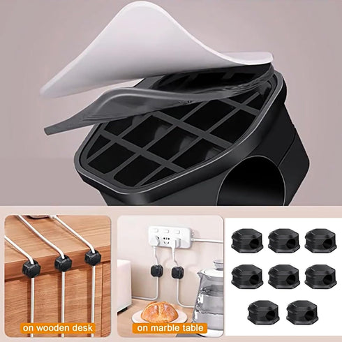 Arecobticy Cord Clip Desktop Cable Organizers for Desk Nightstands and Various Electronic Devices Desk Cord Holder