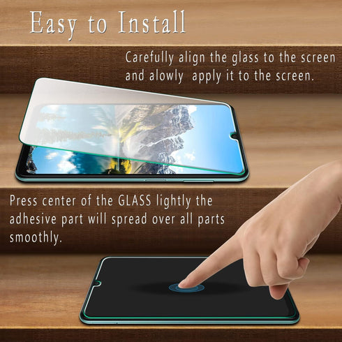Samsung Galaxy A13 5G Tempered Glass Screen Protector (2 Pack) by HPTech, Easy Installation, Bubble Free, Case Friendly.