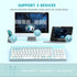 J JOYACCESS Bluetooth Wireless Keyboard, Mac Compatible Multi Device Wireless Keyboard for Laptop, Android, Windows,