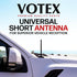 Votex 6 3/4 Inch Setup, Black Short Rubber Universal Antenna Kit - Car Wash Proof, Easy Enhanced Reception with Copper
