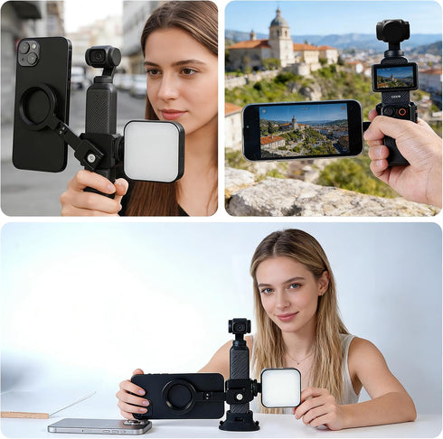 YUAN YU JING MI 3 360 2/3 YUANYU Metal Magnetic Mount Cage Non-Slip Silicone Suction Base Mount for Pocket
