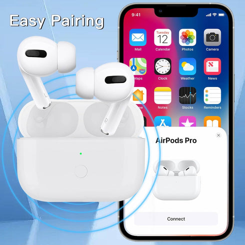 Wireless Charging Case Replacement for AirPods Pro Gen 1 & 2 with Bluetooth Pairing Sync Button