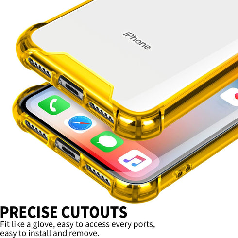 Salawat Clear Slim iPhone Xr Case, Anti Scratch TPU Bumper Shockproof Protective Case (Pink Gold) 6.1inch