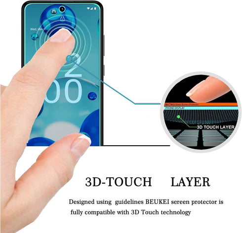 beukei (3 Pack) Tempered Glass Screen Protector for HMD Vibe, Anti Scratch, Bubble Free