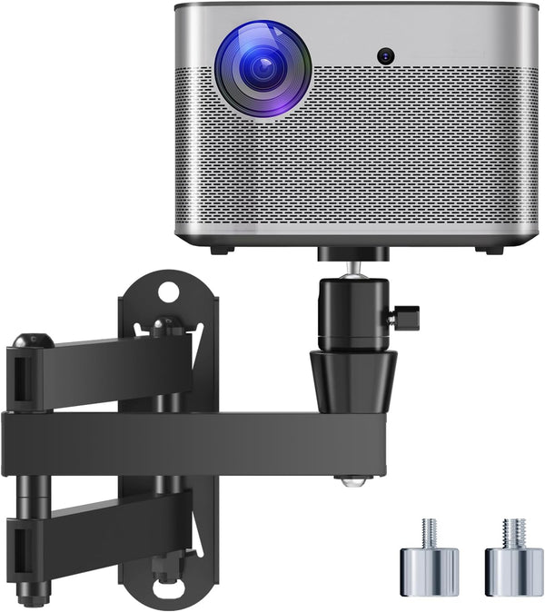 suptek Universal Foldable Projector Wall Mount - Adjustable Bracket for Projectors, Compatible with