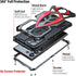 Armor Phone Case for Samsung Galaxy S23 Ultra, Military Grade Drop Protection, Heavy Duty Hybrid Metal Bumper, Black +