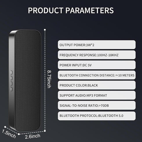 KASOHQEE 3.5mm USB Computer Speakers,Pc Speakers for Desktop,Stereo Sound & Rich Bass,with Aux-in,Bluetooth,TF Card