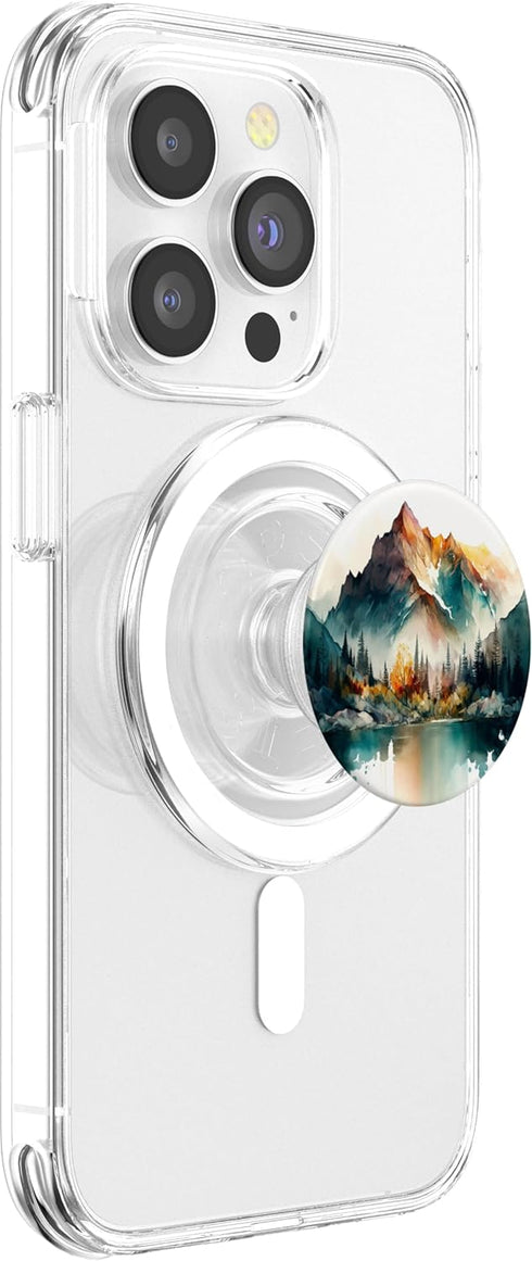 Watercolor Mountains Landscape PopSockets PopGrip for MagSafe