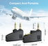 QC45 Airplane Headphone Adapter Compatible with Bose 700 QuietComfort 2 QC3 QC15 QC20 QC25 QC35 QC35ii NC700 SoundLink SoundLinkII AE2 AE2i AE2W Headphones, 3.5mm Gold-Plated Tip (2 Pack)