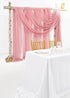 Wedding Arch Draping Fabric - 8 Panels 28" x 20ft Dusty Rose Chiffon Drapes for Ceremony and Reception Decorations
