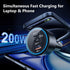 ROADRESS 200W, 100W PD3.0/QC4.0/PPS 16/15/14/13/12, S22/S21 USB C Car Charger Fast Charging Dual PD Type C Car Charger
